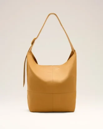 Borsa a tracolla Etienne in pelle Taurillon gialla