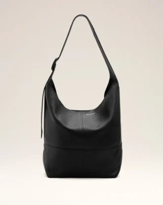 Borsa a tracolla Etienne in pelle Taurillon nera