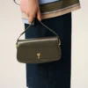 Borsa a tracolla Paris Paris in pelle di vacchetta verde Borsa a tracolla Paris Paris in pelle di vacchetta verde