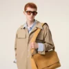 Borsa Carrousel con patta grande in pelle di vacchetta gialla Borsa Carrousel con patta grande in pelle di vacchetta gialla