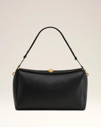 Borsa Carrousel grande in pelle nera