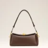 Borsa Carrousel in pelle liscia marrone Borsa Carrousel in pelle liscia marrone