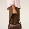 Borsa Carrousel in pelle liscia marrone Borsa Carrousel in pelle liscia marrone
