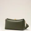 Borsa Carrousel media in pelle di vacchetta verde Borsa Carrousel media in pelle di vacchetta verde