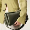 Borsa Carrousel media in pelle di vacchetta verde Borsa Carrousel media in pelle di vacchetta verde