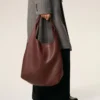 Borsa Hobo Etienne in pelle morbida bordeaux