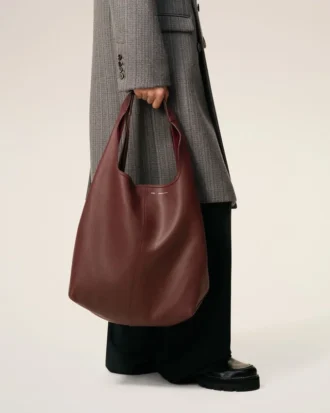 Borsa Hobo Etienne in pelle morbida bordeaux