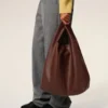 Borsa Hobo Etienne in pelle morbida bordeaux