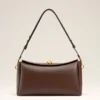 Borsa media Carrousel in pelle liscia marrone