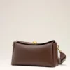Borsa media Carrousel in pelle liscia marrone