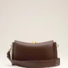 Borsa media Carrousel in pelle liscia marrone