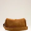 Borsa media Carrousel in pelle scamosciata marrone