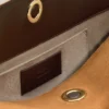 Borsa media Carrousel in pelle scamosciata marrone