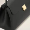 Borsa Mimi in pelle di vacchetta nera Borsa Mimi in pelle di vacchetta nera