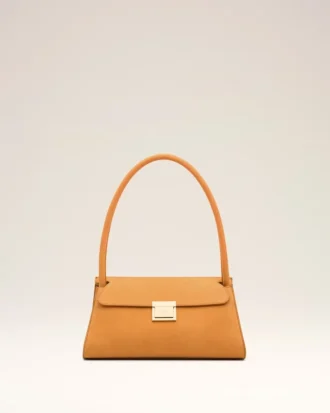 Borsa Mimi piccola in pelle di vacchetta arancione
