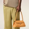 Borsa Mimi piccola in pelle di vacchetta arancione Borsa Mimi piccola in pelle di vacchetta arancione