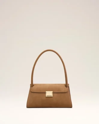 Borsa Mimi piccola in pelle di vacchetta marrone