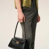 Borsa Mimi piccola in pelle di vacchetta nera Borsa Mimi piccola in pelle di vacchetta nera