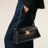 Borsa Mimi piccola in pelle di vacchetta nera Borsa Mimi piccola in pelle di vacchetta nera