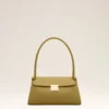 Borsa Mimi piccola in pelle di vacchetta verde Borsa Mimi piccola in pelle di vacchetta verde
