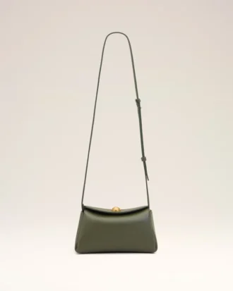 Borsa Mini Carrousel in pelle di vacchetta verde