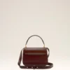 Borsa Paris Paris con manici in pelle lucida bordeaux Borsa Paris Paris con manici in pelle lucida bordeaux