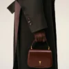 Borsa Paris Paris con manici in pelle lucida bordeaux Borsa Paris Paris con manici in pelle lucida bordeaux