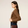 Borsa Paris Paris con manici in pelle lucida bordeaux Borsa Paris Paris con manici in pelle lucida bordeaux