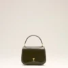 Borsa Paris Paris con manici superiori in pelle di vacchetta verde