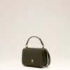 Borsa Paris Paris con manici superiori in pelle di vacchetta verde