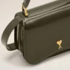 Borsa Paris Paris con manici superiori in pelle di vacchetta verde