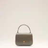 Borsa Paris Paris con manici superiori in pelle lucida grigia Borsa Paris Paris con manici superiori in pelle lucida grigia
