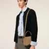Borsa Paris Paris con manico superiore in pelle di vacchetta gialla