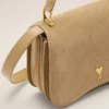 Borsa Paris Paris con manico superiore in pelle di vacchetta gialla
