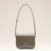 Borsa Paris Paris in pelle lucida grigia