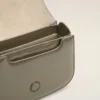 Borsa Paris Paris in pelle lucida grigia