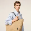 Borsa Tote Ami de Coeur in rafia naturale Borsa Tote Ami de Coeur in rafia naturale
