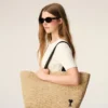 Borsa Tote Ami de Coeur in rafia naturale Borsa Tote Ami de Coeur in rafia naturale