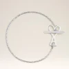 Bracciale con catena Ami de Coeur in ottone argentato Bracciale con catena Ami de Coeur in ottone argentato