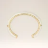 Bracciale in ottone bianco martellato laccato Bracciale in ottone bianco martellato laccato