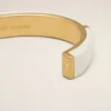 Bracciale in ottone bianco martellato laccato Bracciale in ottone bianco martellato laccato