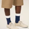 Calzini in cotone blu e bianco