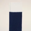 Calzini in cotone blu e bianco