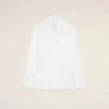 Camicia aderente in cotone bianco con colletto a punta Camicia aderente in cotone bianco con colletto a punta