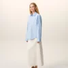 Camicia Ami de Coeur blu in cotone a maniche lunghe Camicia Ami de Coeur blu in cotone a maniche lunghe