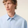 Camicia Ami de Coeur blu in cotone a maniche lunghe Camicia Ami de Coeur blu in cotone a maniche lunghe