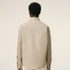Camicia Ami de Coeur in cotone beige dal taglio squadrato con ricami Camicia Ami de Coeur in cotone beige dal taglio squadrato con ricami