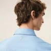 Camicia Ami de Coeur in cotone blu ricamata da sarto Camicia Ami de Coeur in cotone blu ricamata da sarto