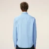 Camicia Ami de Coeur in cotone blu ricamata da sarto Camicia Ami de Coeur in cotone blu ricamata da sarto
