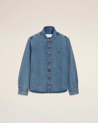 Camicia Ami de Coeur in cotone denim blu